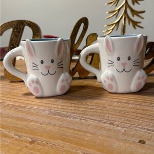 Adorable White Bunny Mugs